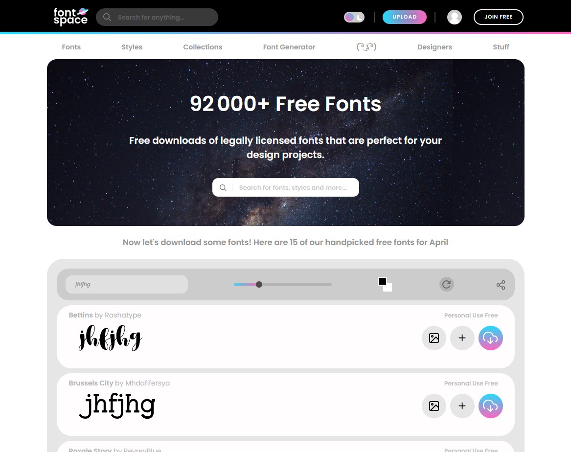 Font Space