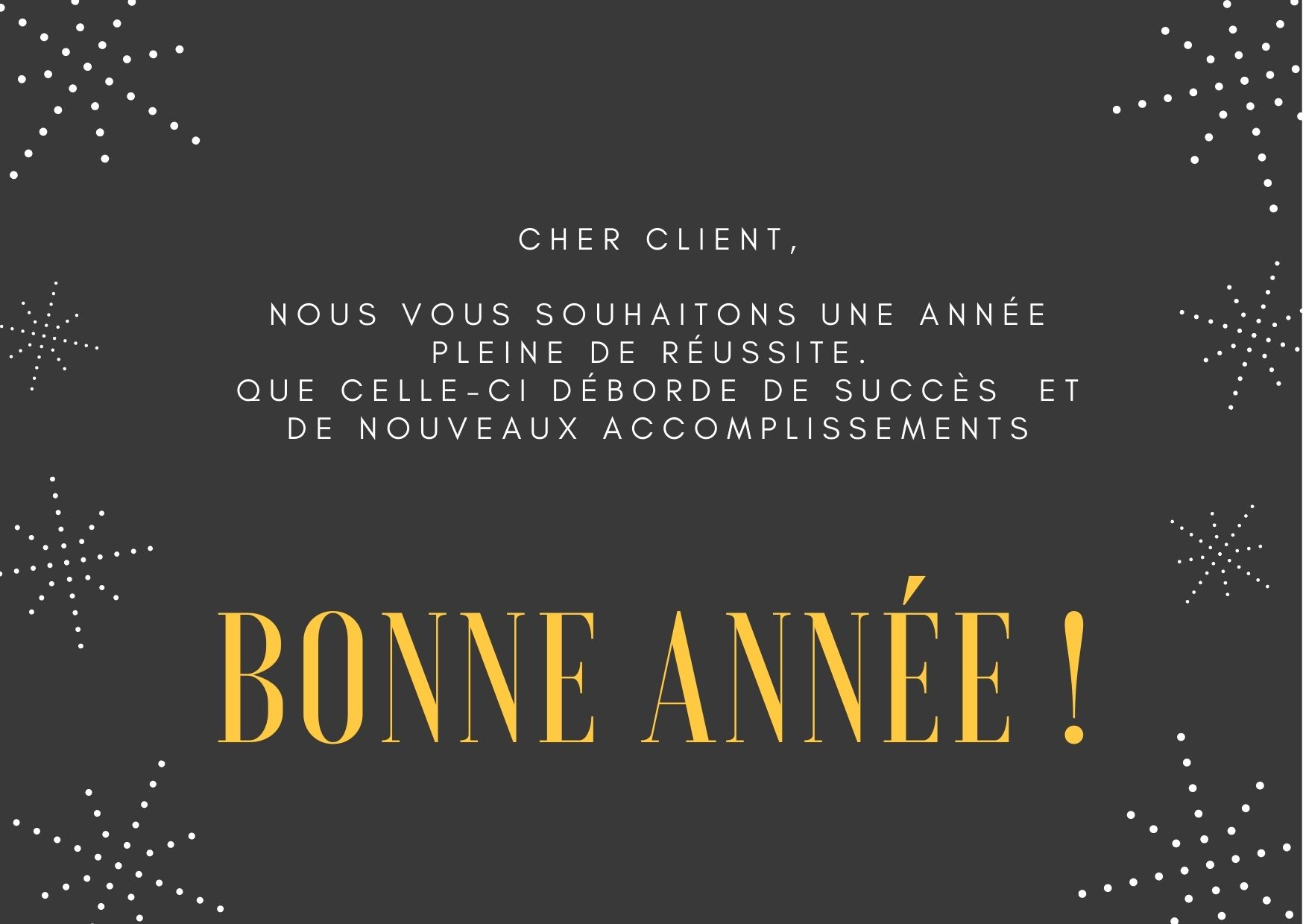 Texte de voeux original pour ses clients