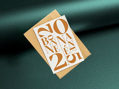 carte de voeux 2025 typographique