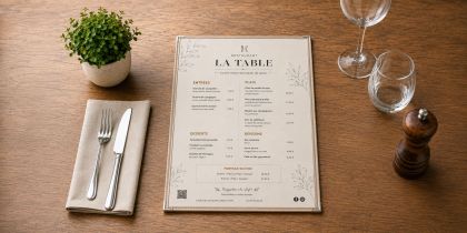 menu de restaurant